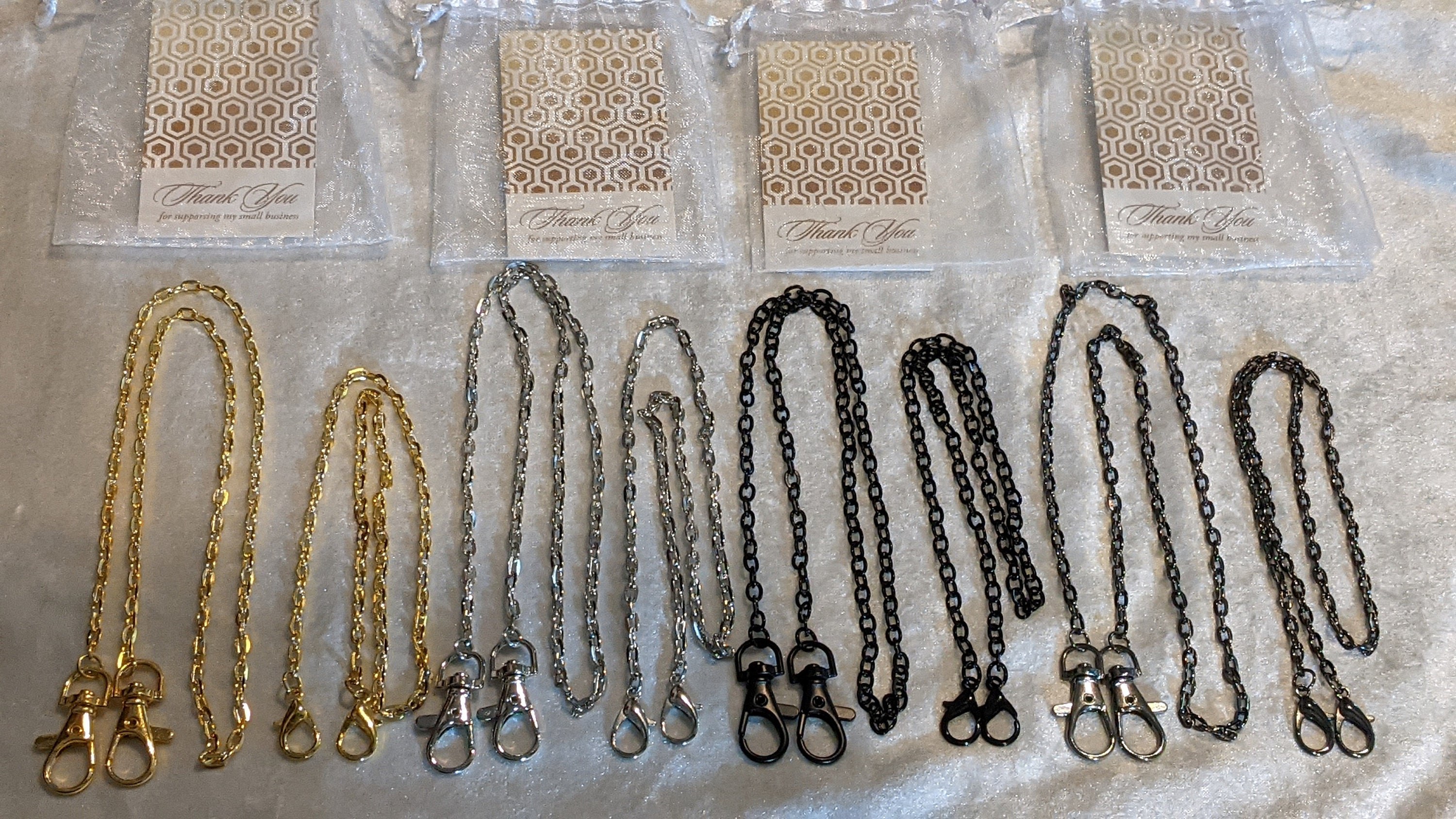 Face Mask Lanyard Chain: Unisex Cable Link, U Pick Size & Color