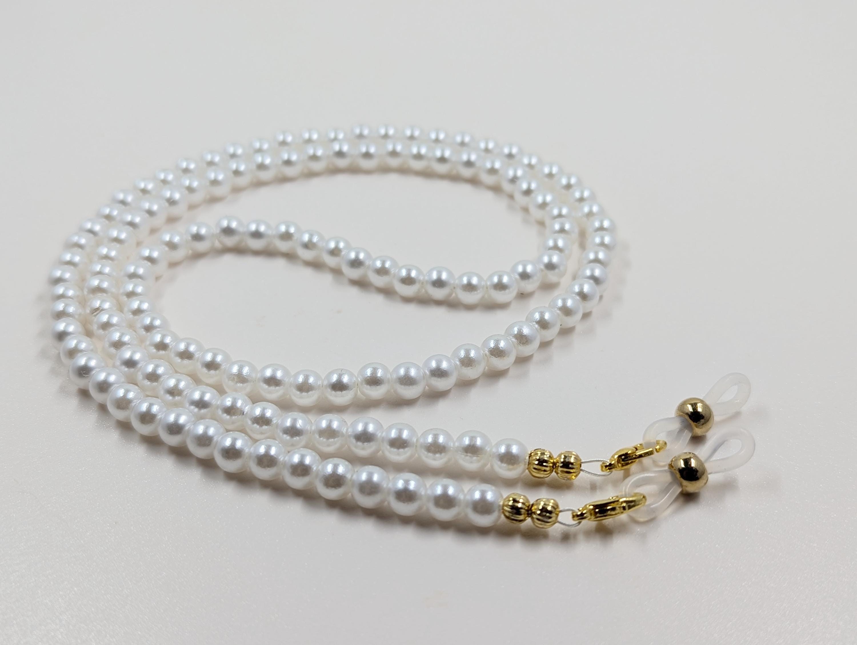 Pearl Eyeglass Chain: Gold Accent Sunglasses Holder gift
