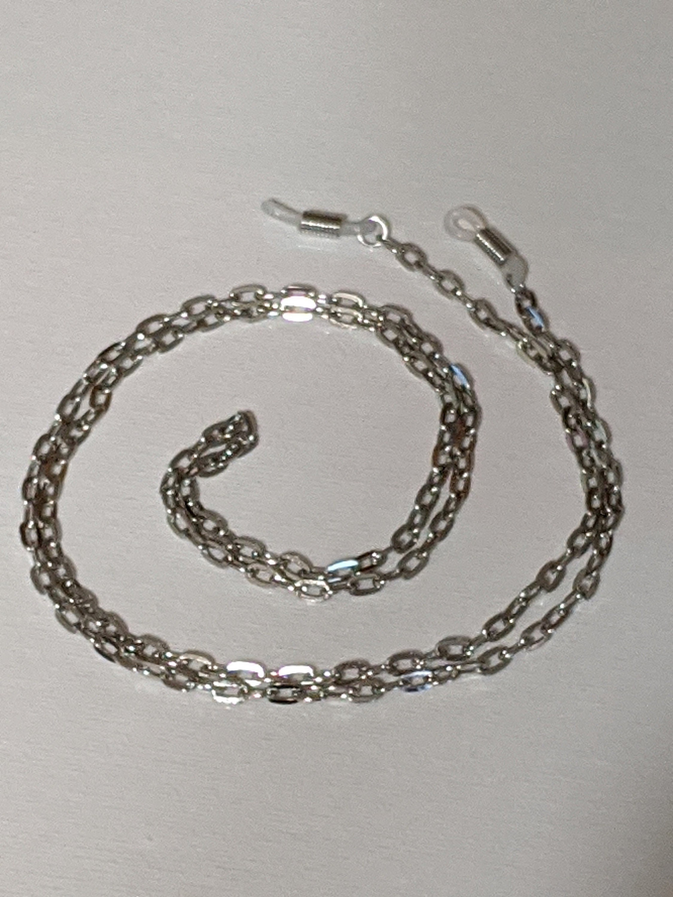 Eyeglasses Chain Sunglasses Chain 36" Silver or Black Chain Unisex Fashion Glasses Gift 5x7mm links Great Quality Lightweight Designer