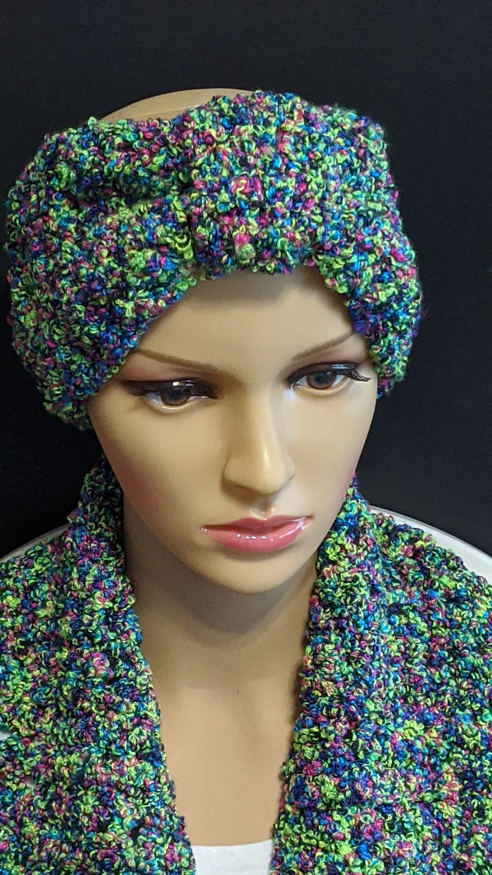 Handmade Crochet Scarf and Ear Warmer Set: Super Bulky Winter Knit