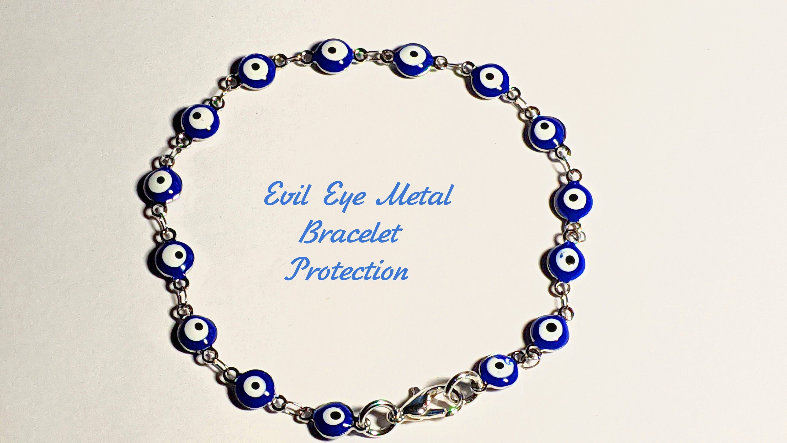 Evil Eye Bracelet: Metal Amulet Anklet, Protection Talisman
