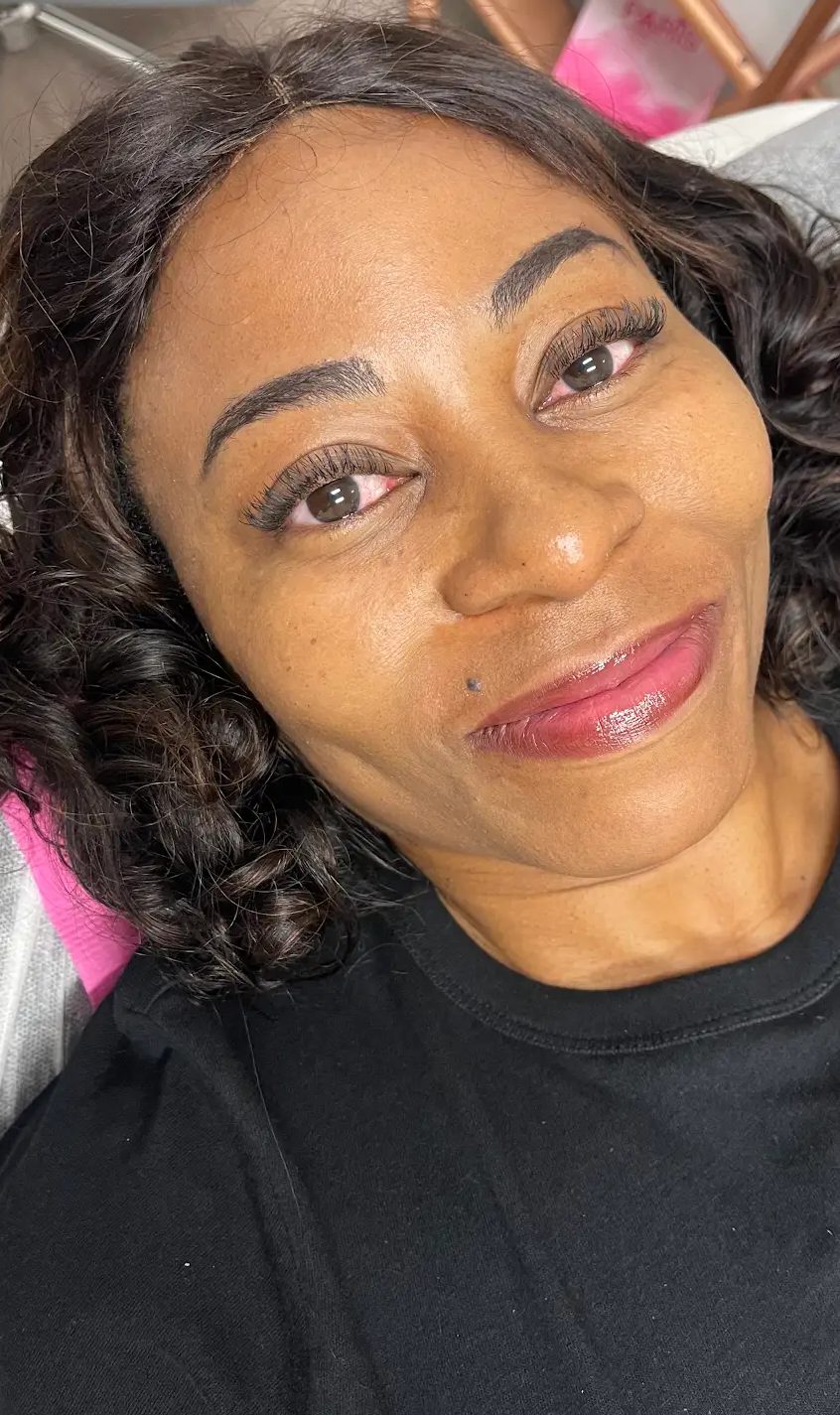 Soft lash extensions and shaped brows