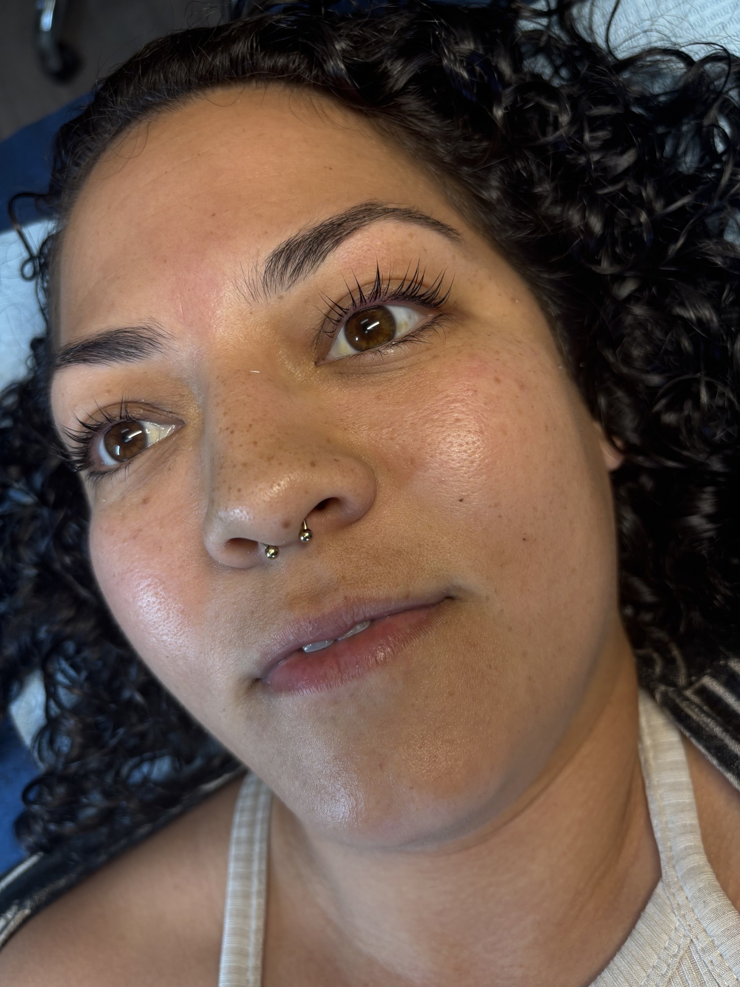 Natural lashes after a lash lift