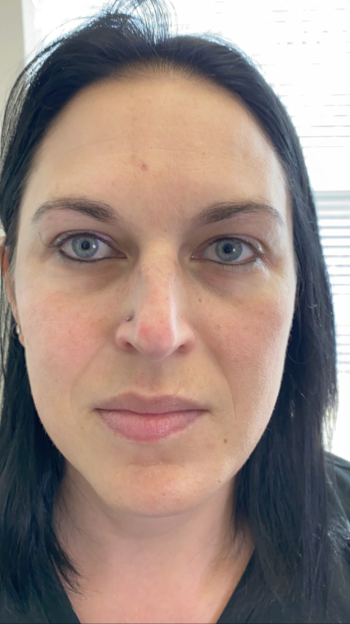 Permanent makeup brow and eyeliner results