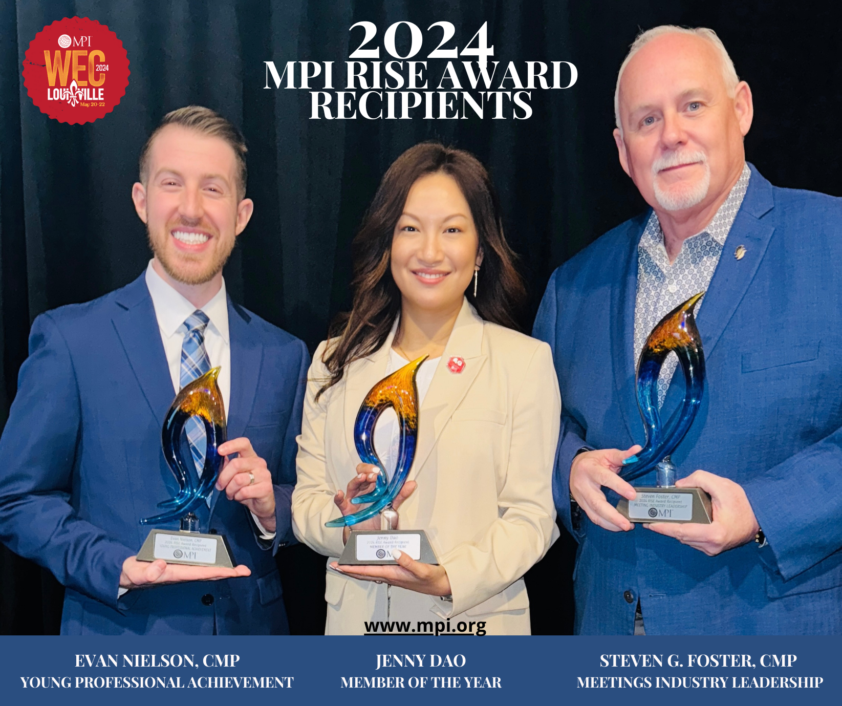 Steven Foster with fellow recipients of the 2024 MPI RISE Award