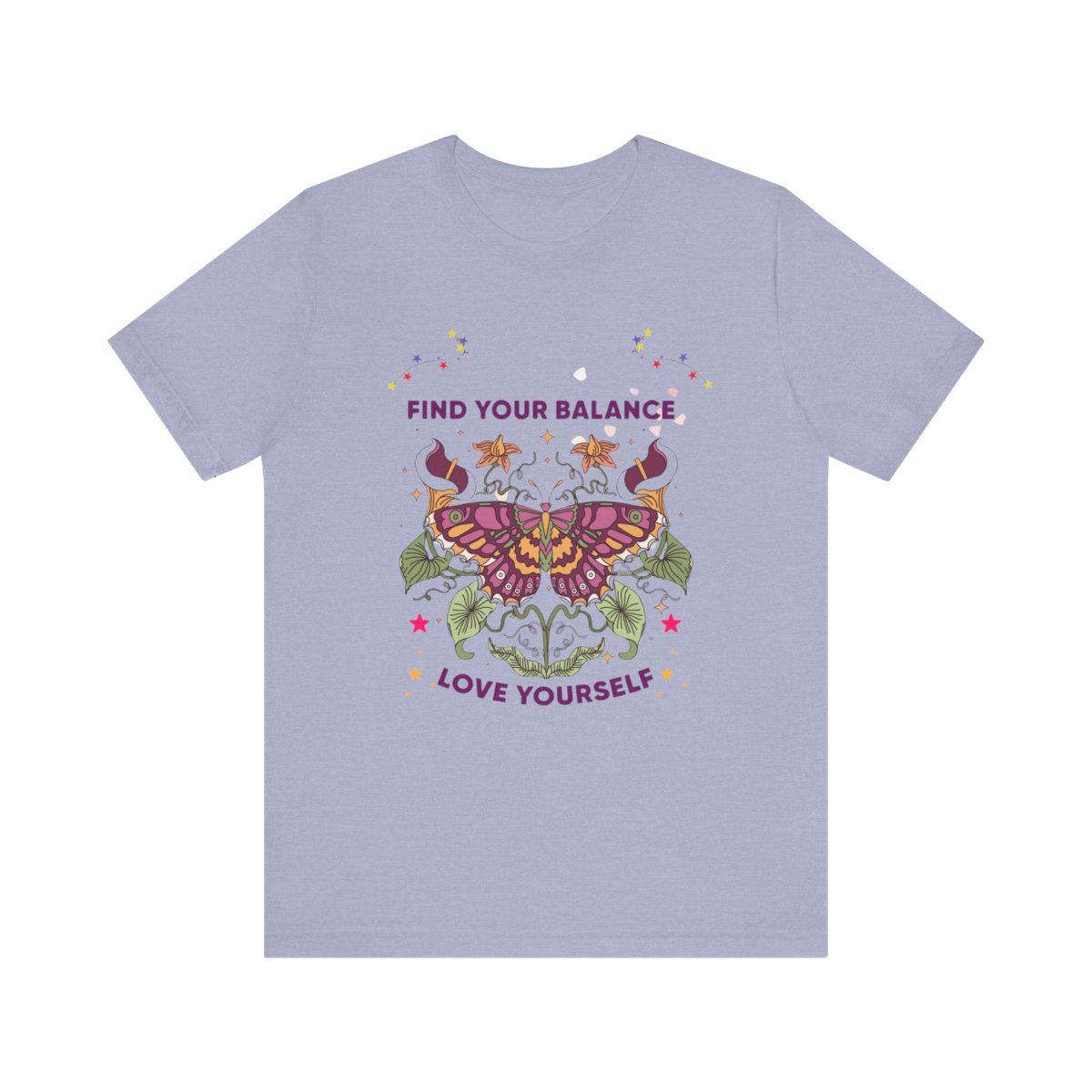 Find Your Balance - Love Yourself  Butterfly Tee