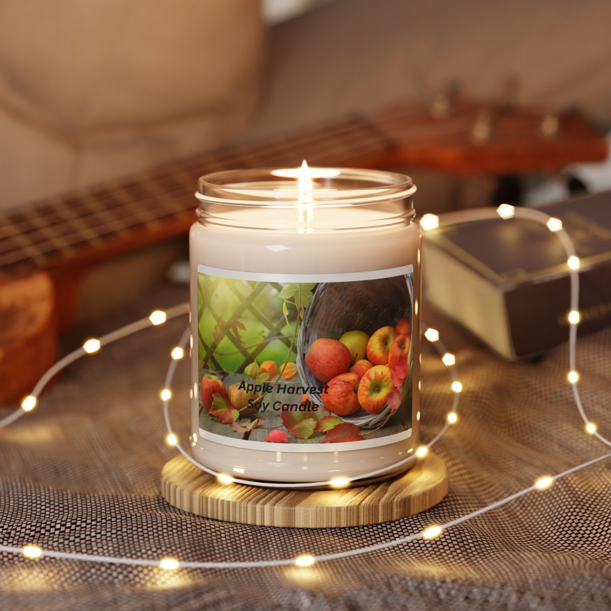Fall into your home with this Apple Harvest scented soy candle
