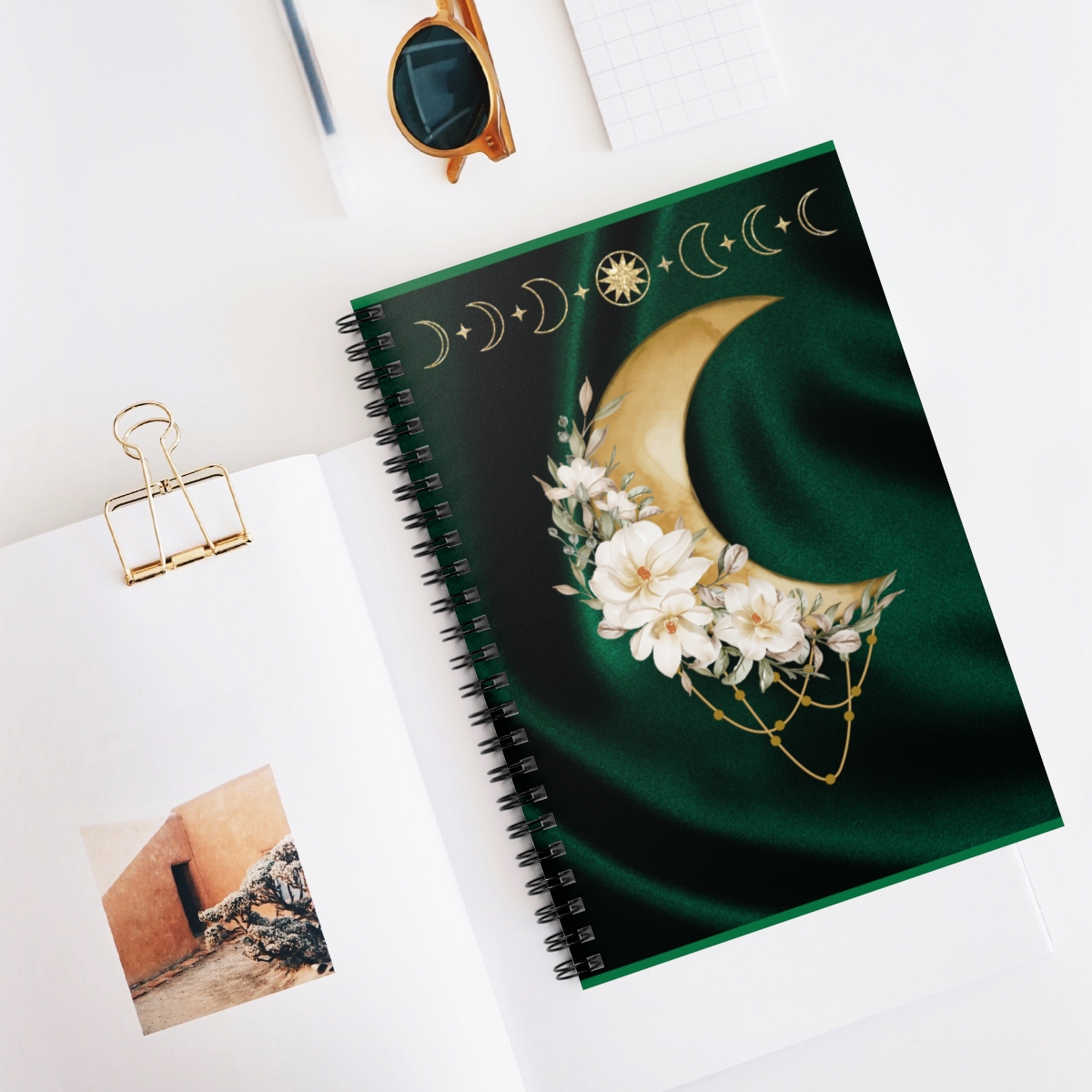 Celestial Moon Spiral Notebook