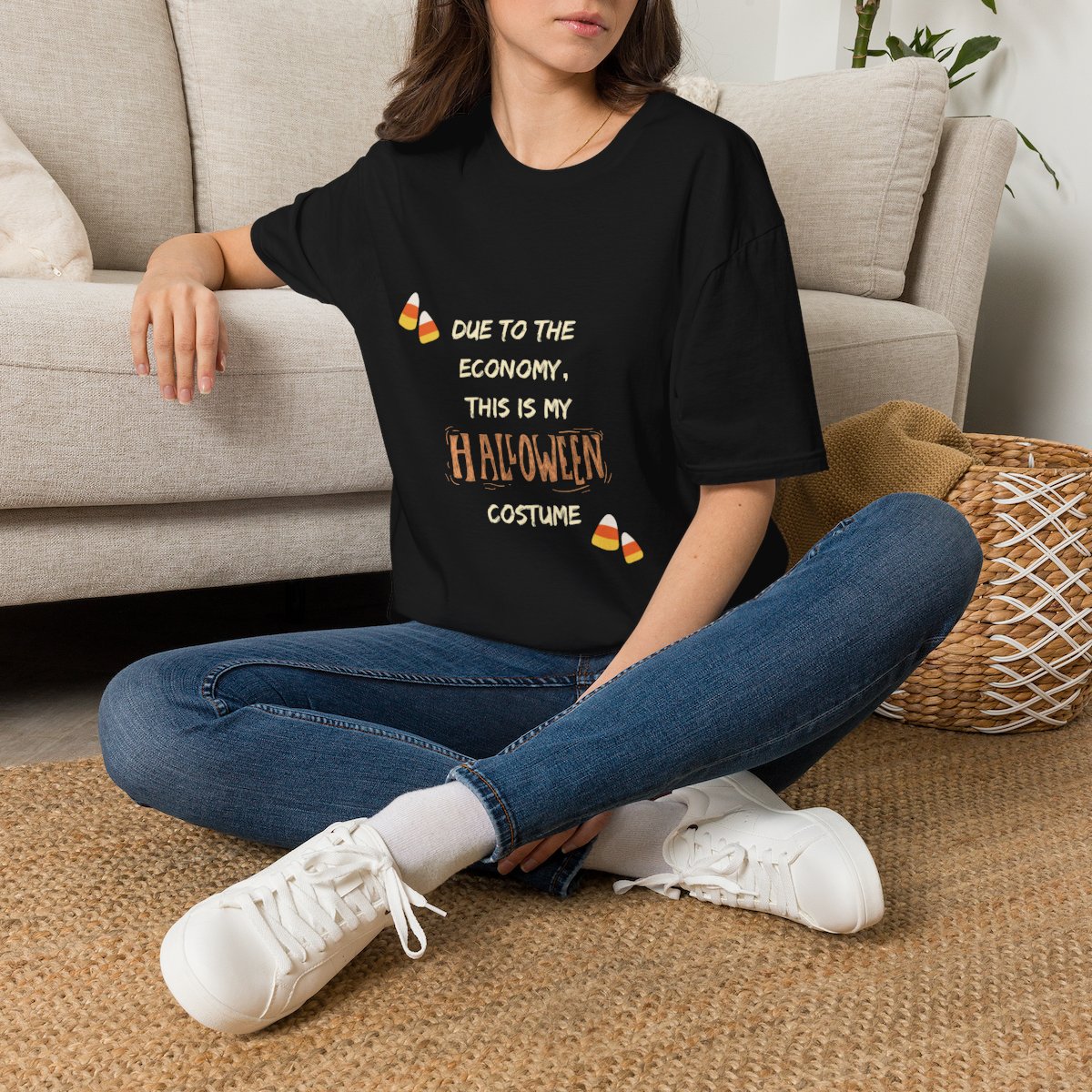 Halloween T‑Shirt "Due to the Economy, This Is My Halloween Costume"