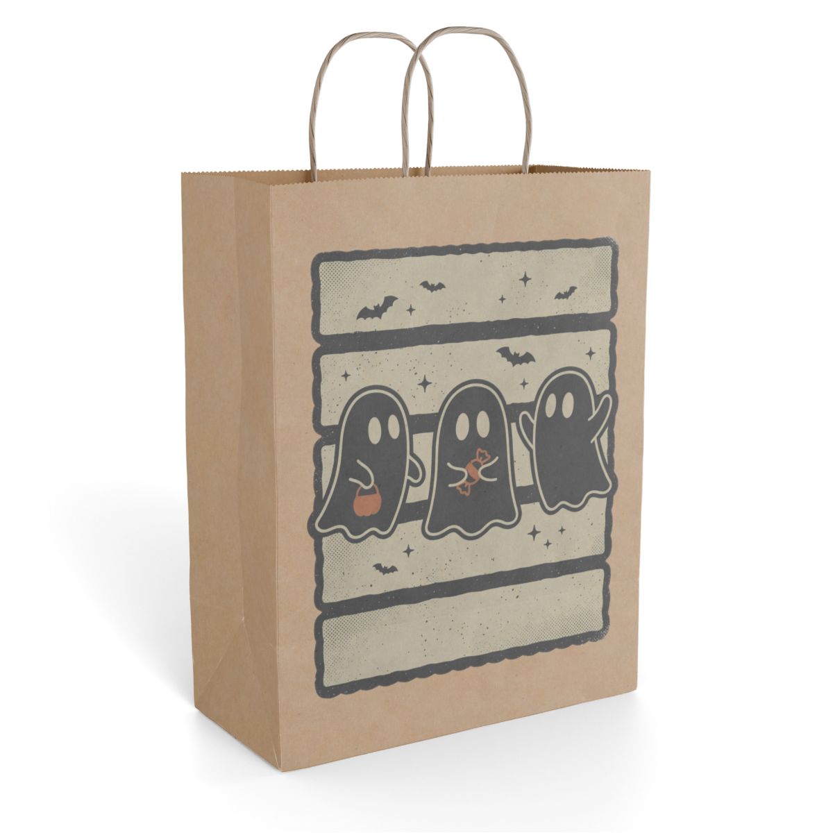 Halloween Ghosts Paper Gift Bag – Cute Spooky Treat Bag