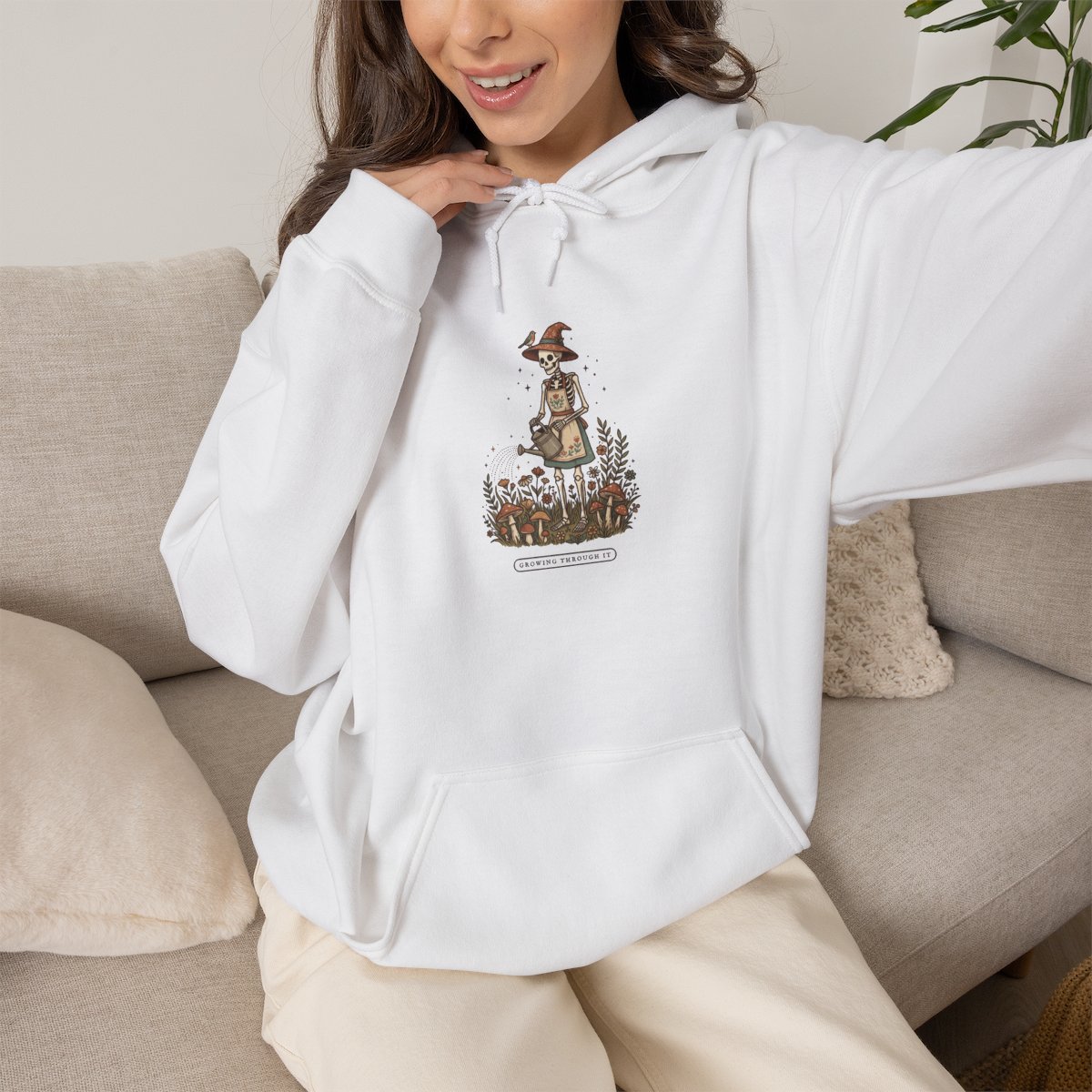Witchy Cat Brewing Potion Hoodie | Witchy Humor, Cottagecore Halloween