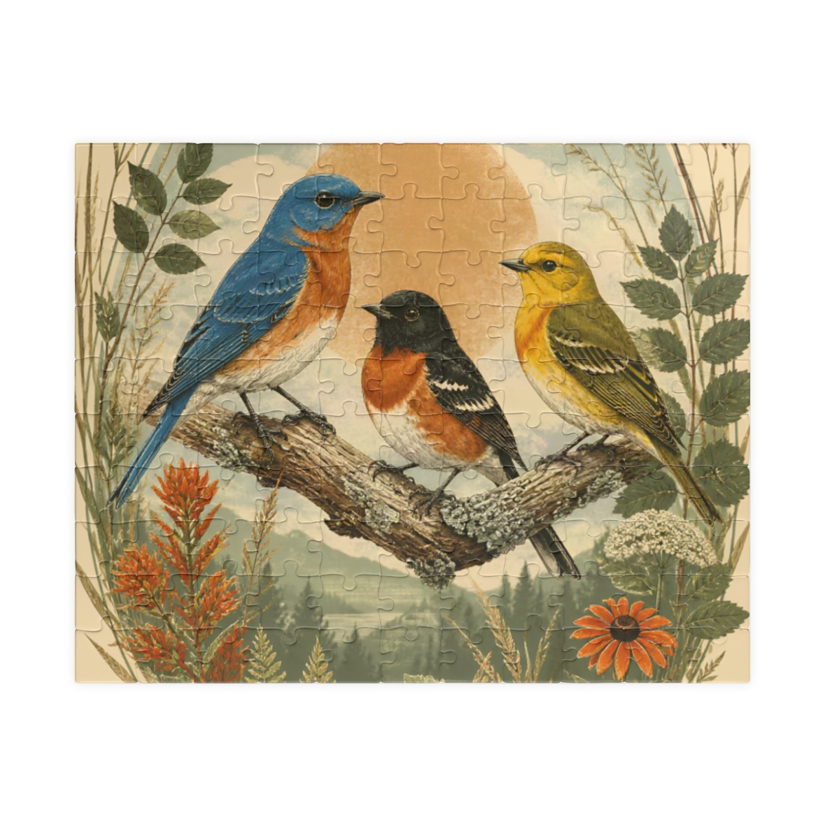 Vintage Birds Jigsaw Puzzle — 110 Piece Nature Puzzle