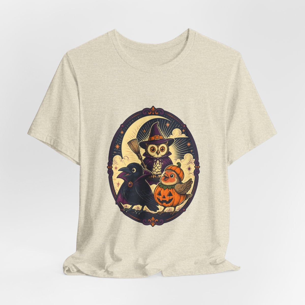 Witch Cat, Crow & Pumpkin Tee