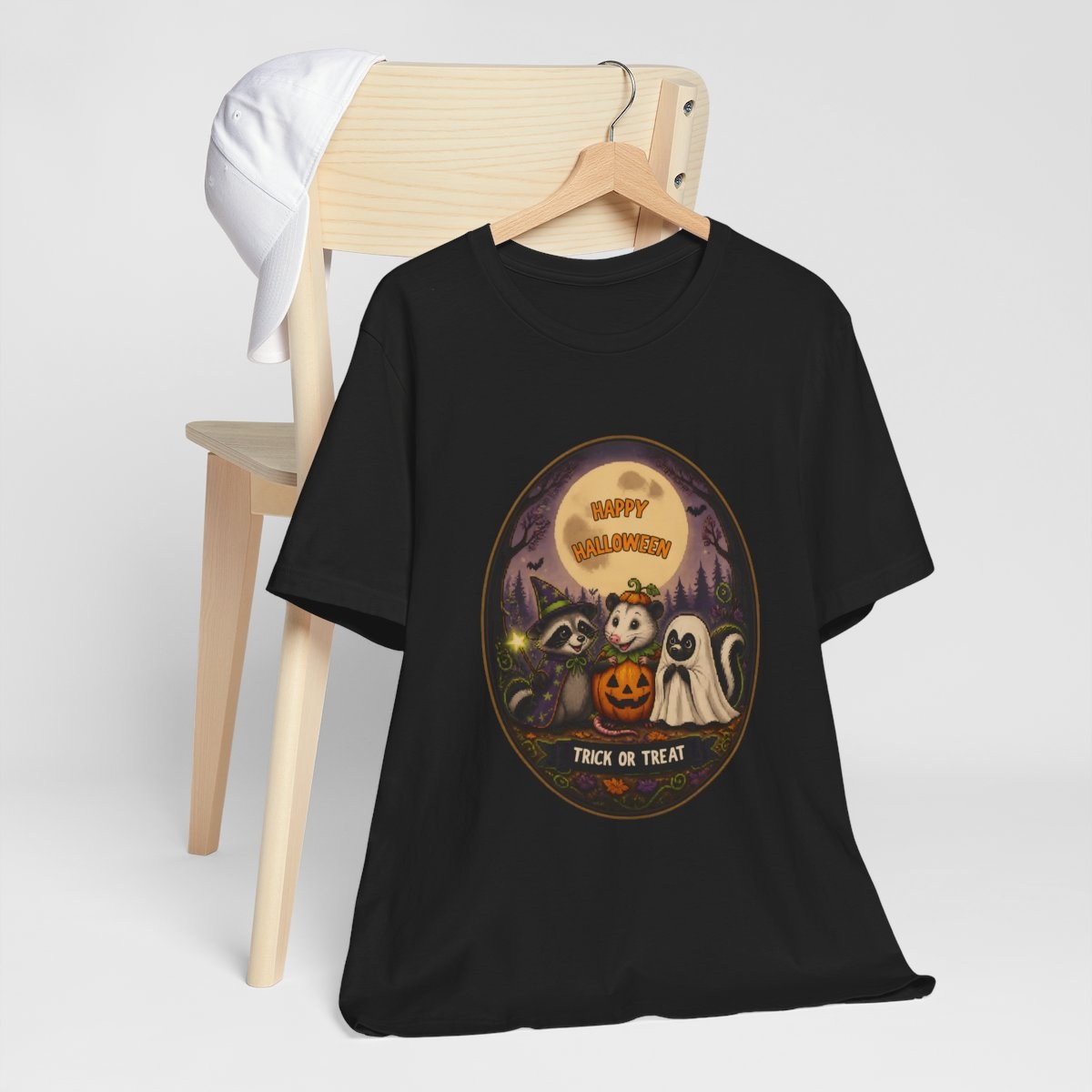 Halloween Cute Cats & Ghosts T‑Shirt