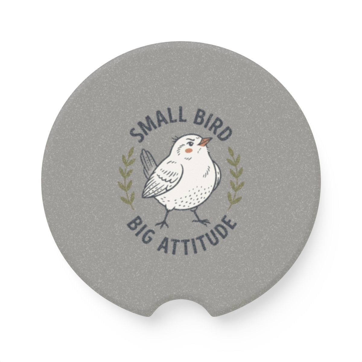 Small Bird, Big Attitude Soapstone Car Coaster