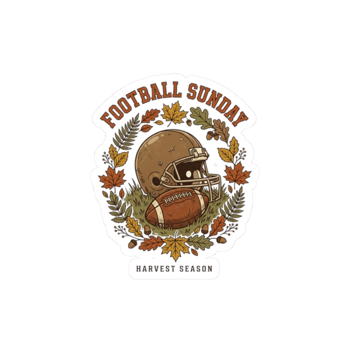 Fall Harvest, Vintage Gridiron Decal