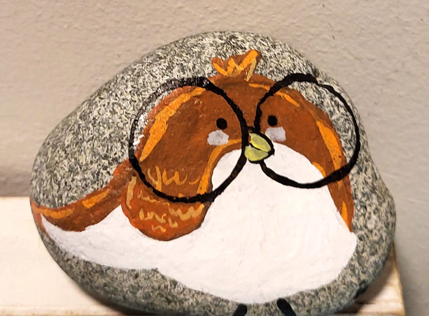 Little bird with oversized glasses, main view