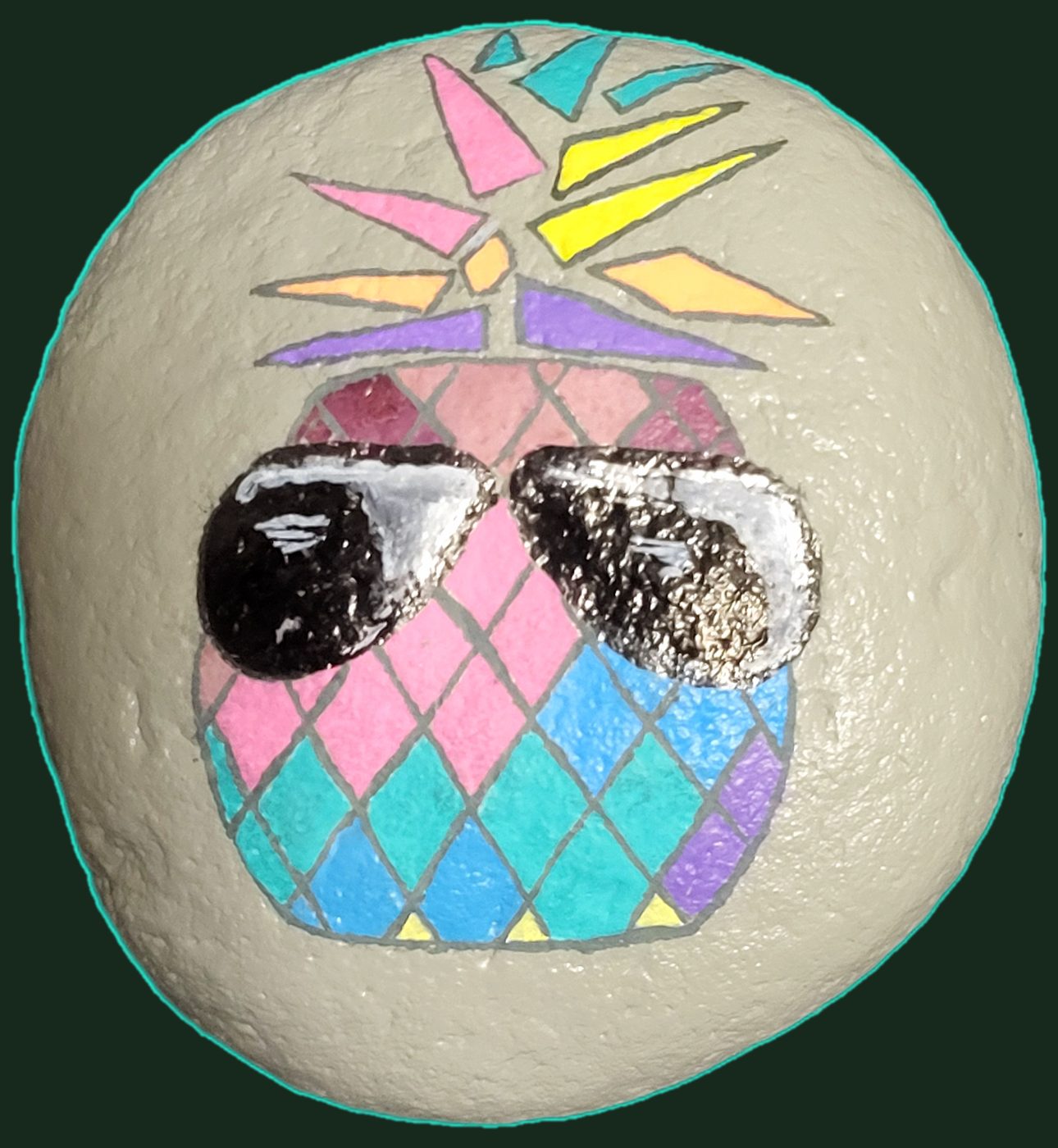Pineapple with sunglasses, main view