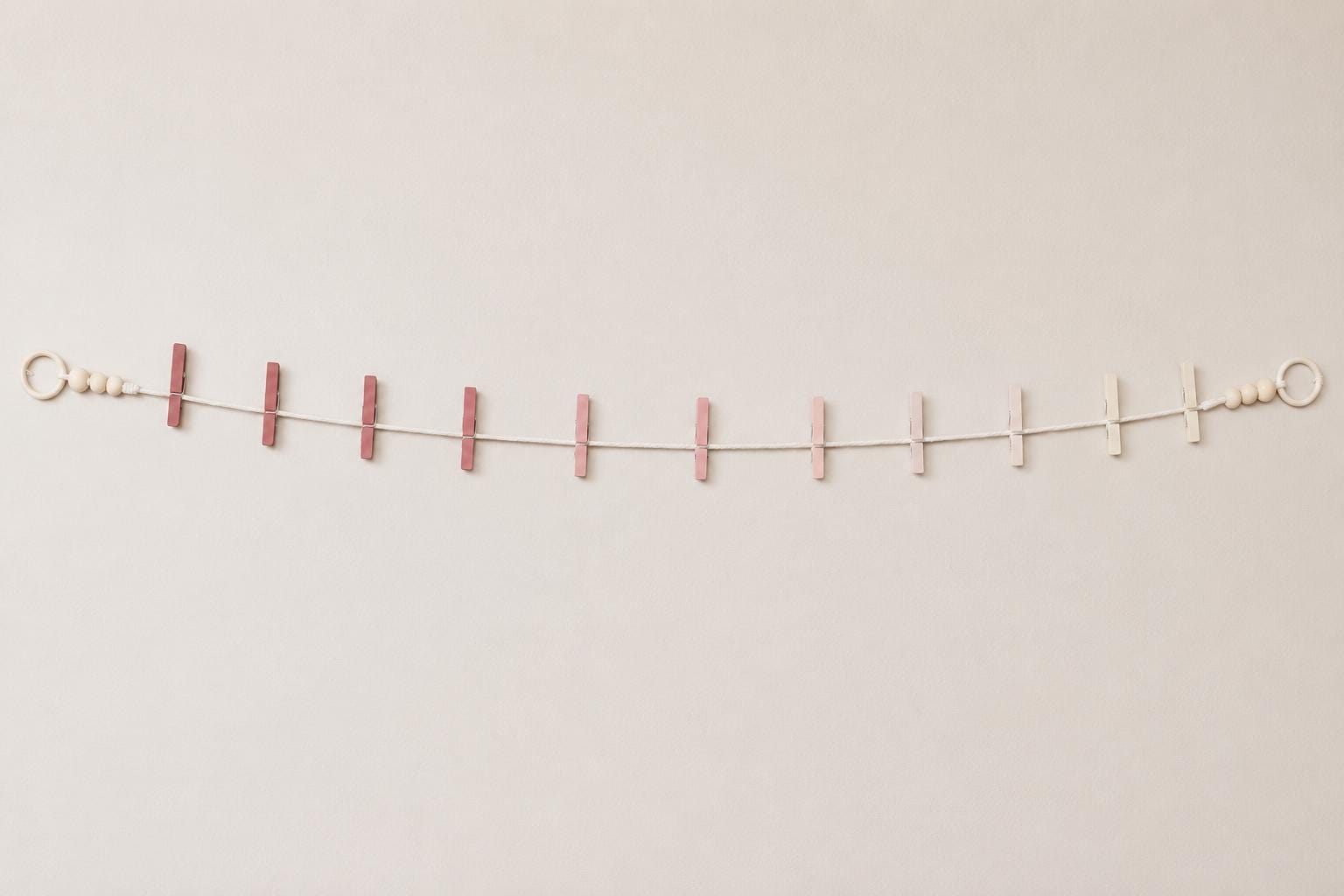 Blush Pink Clothespin Garland, product view 3