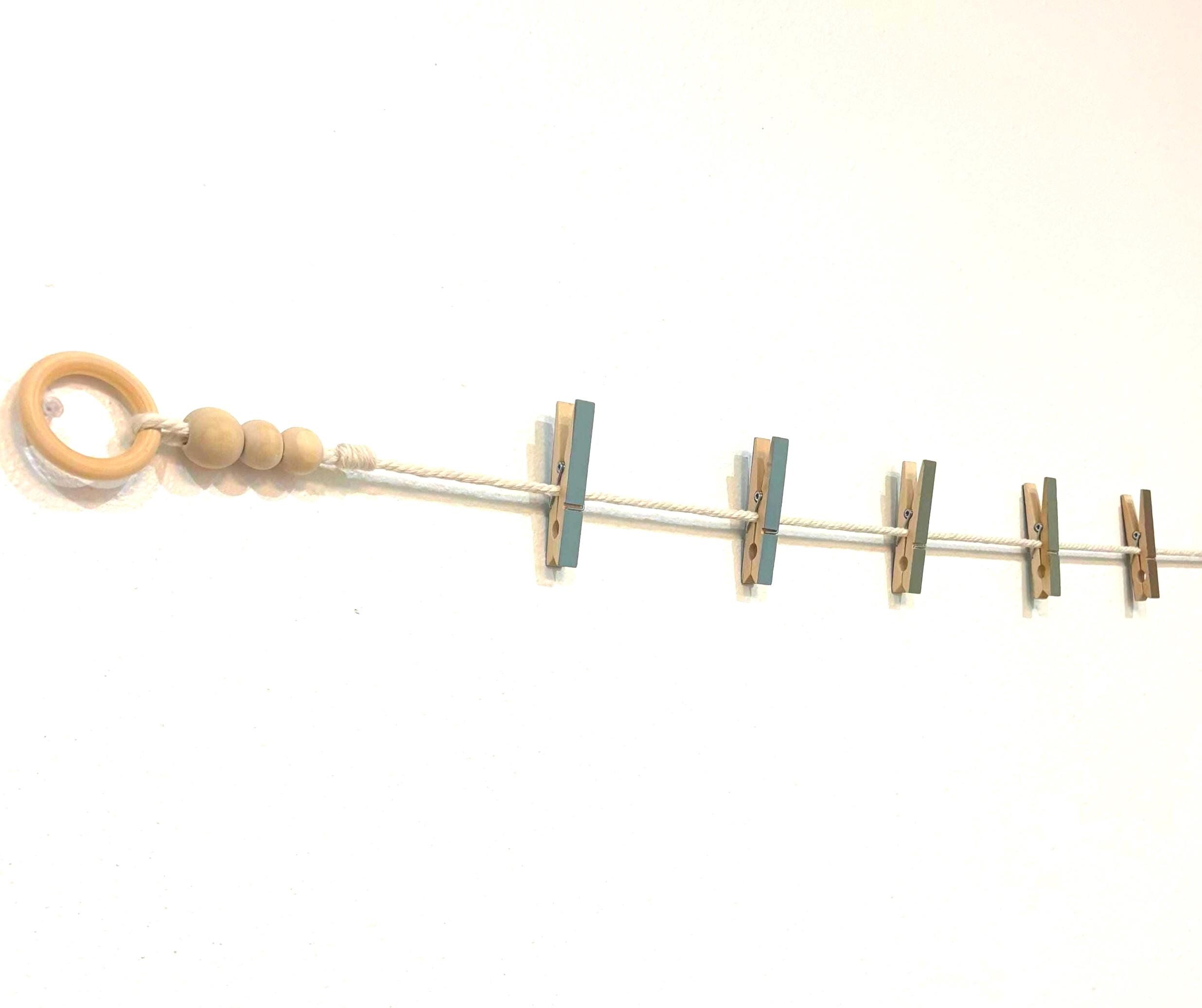 Coastal Clothespin Garland, product view 2
