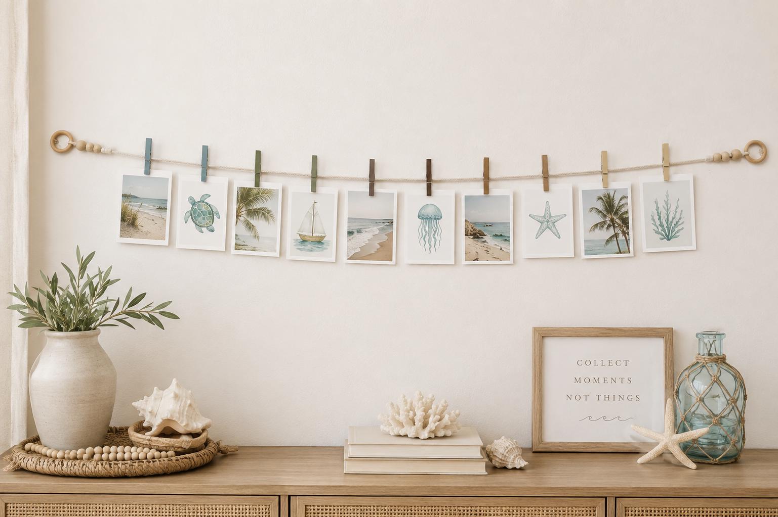 Coastal Clothespin Garland, detail 7