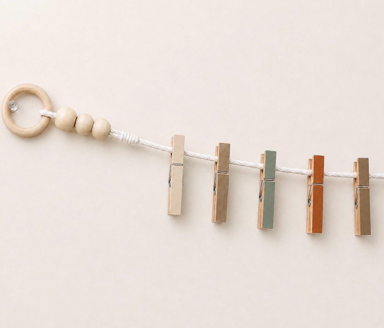 Woodland Clothespin Garland, detail 6