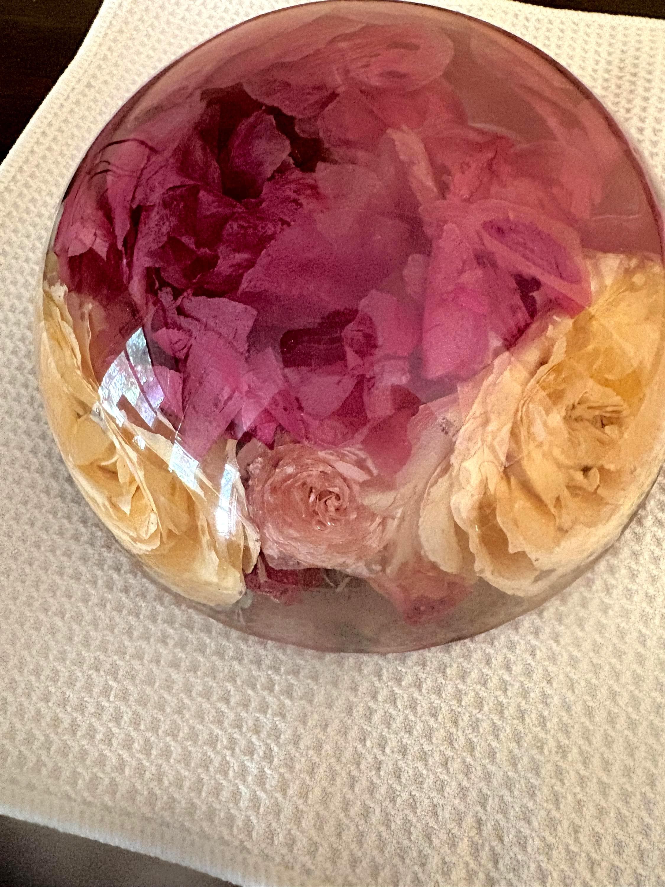 Dome hemisphere resin preservation