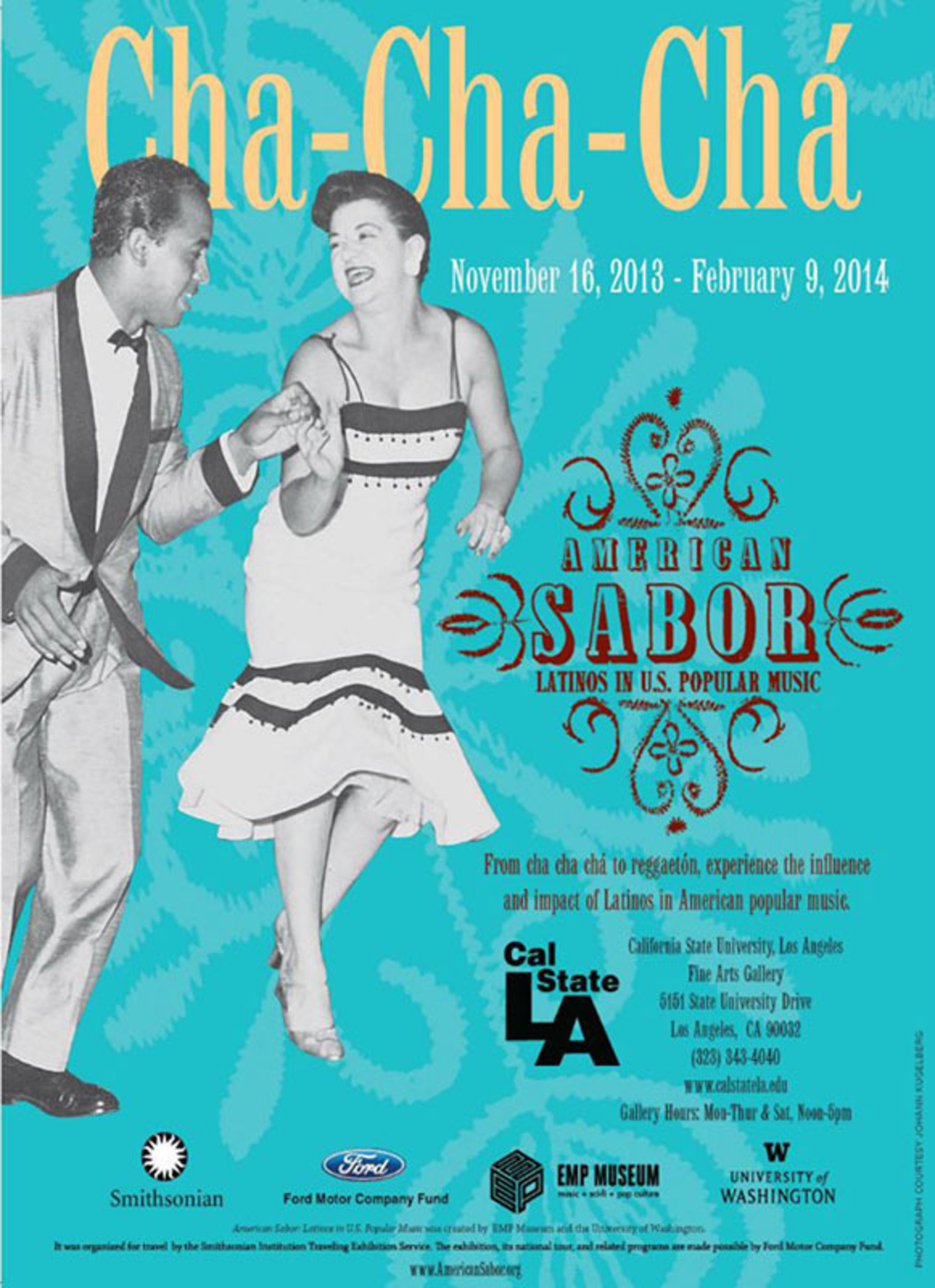 American Sabor Cha-Cha-Cha tour poster for California State University Los Angeles, November 16, 2013 through February 9, 2014