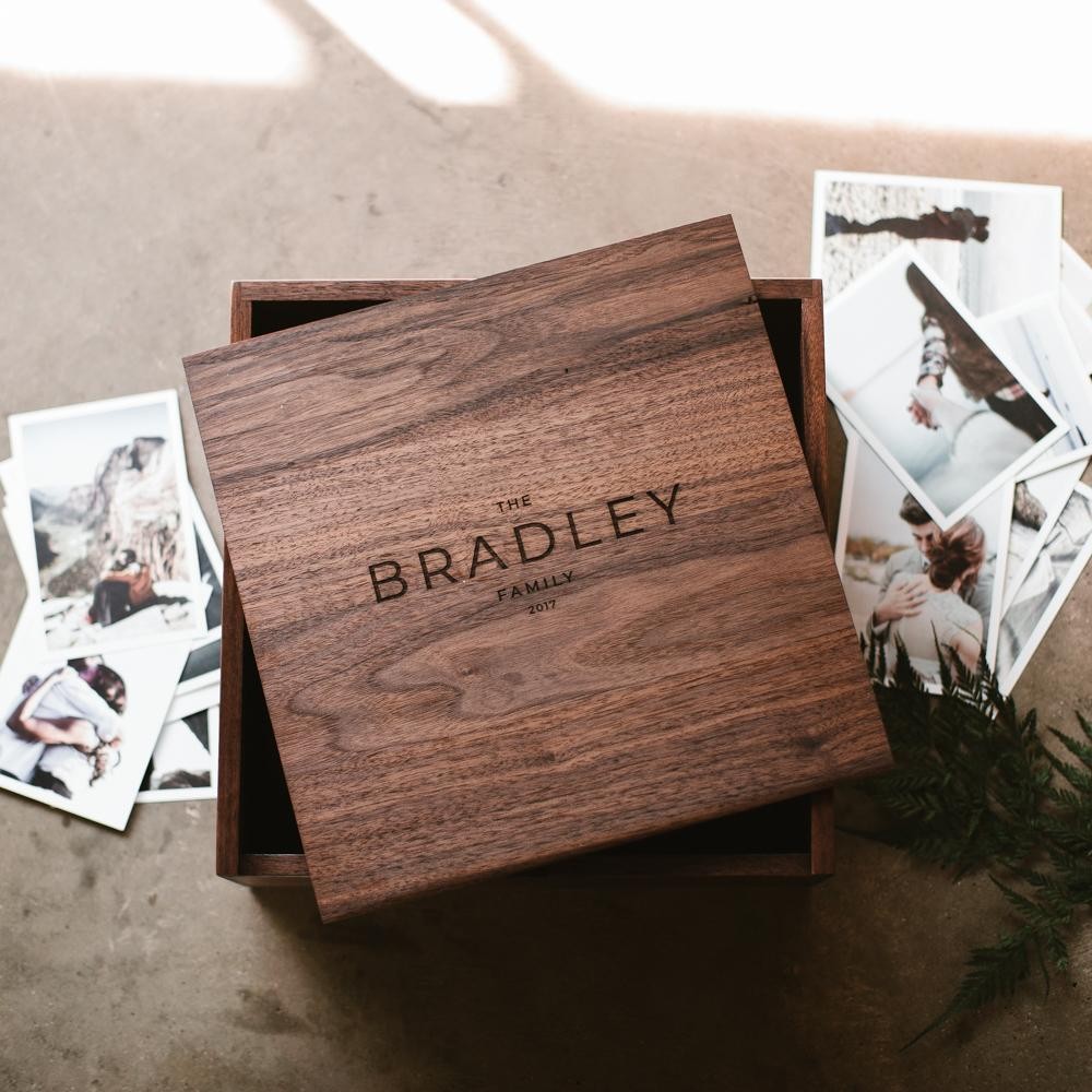 Wooden keepsake box made for holding personal memories
