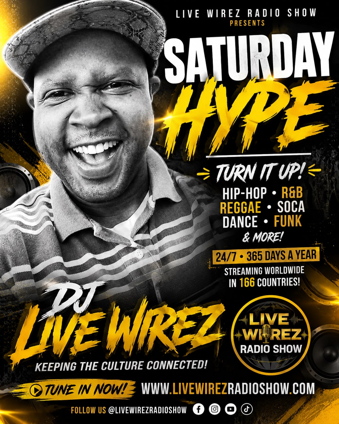 DJ Live Wirez hosting Hype Saturday