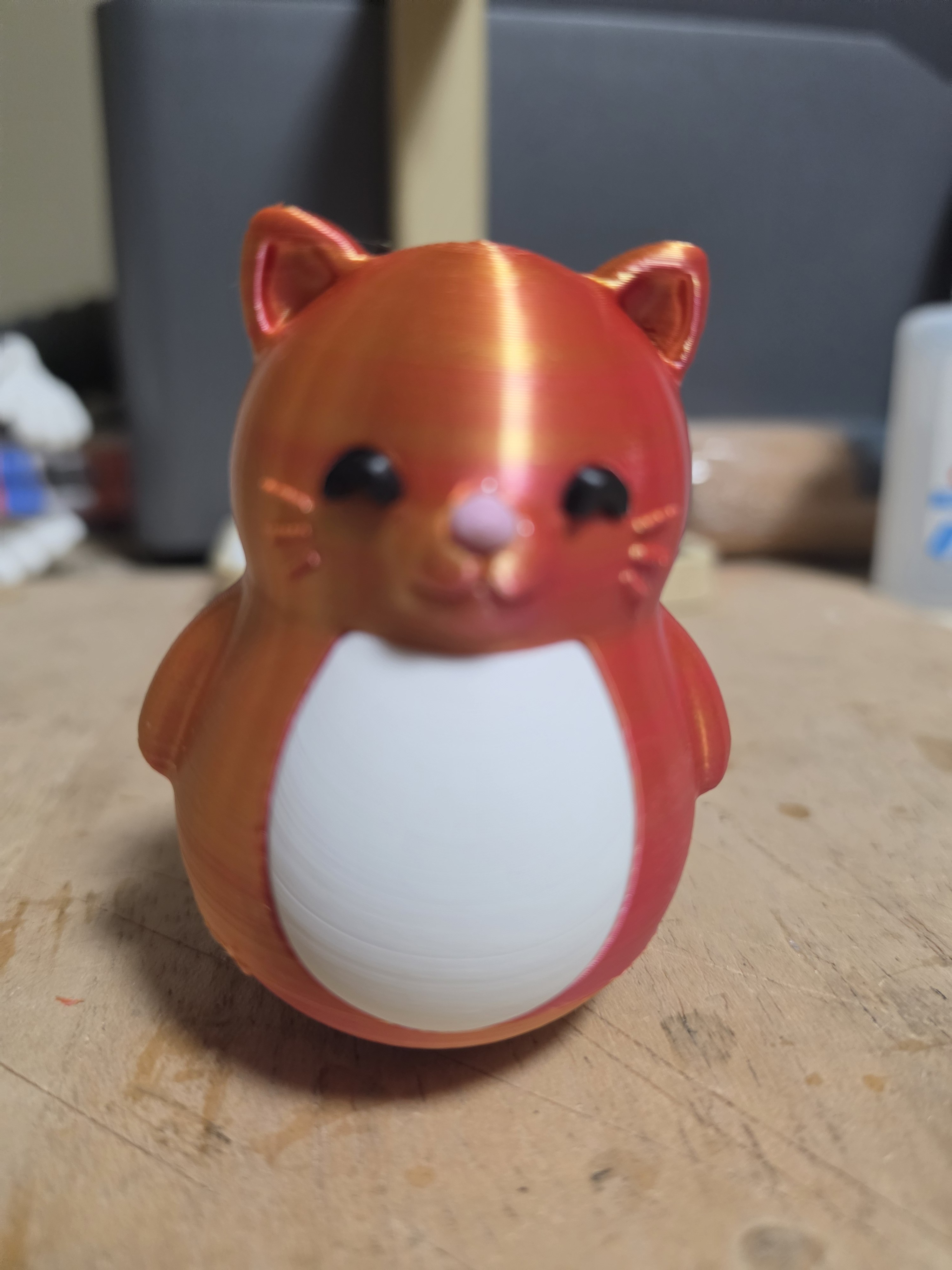 Copper-colored fox figure