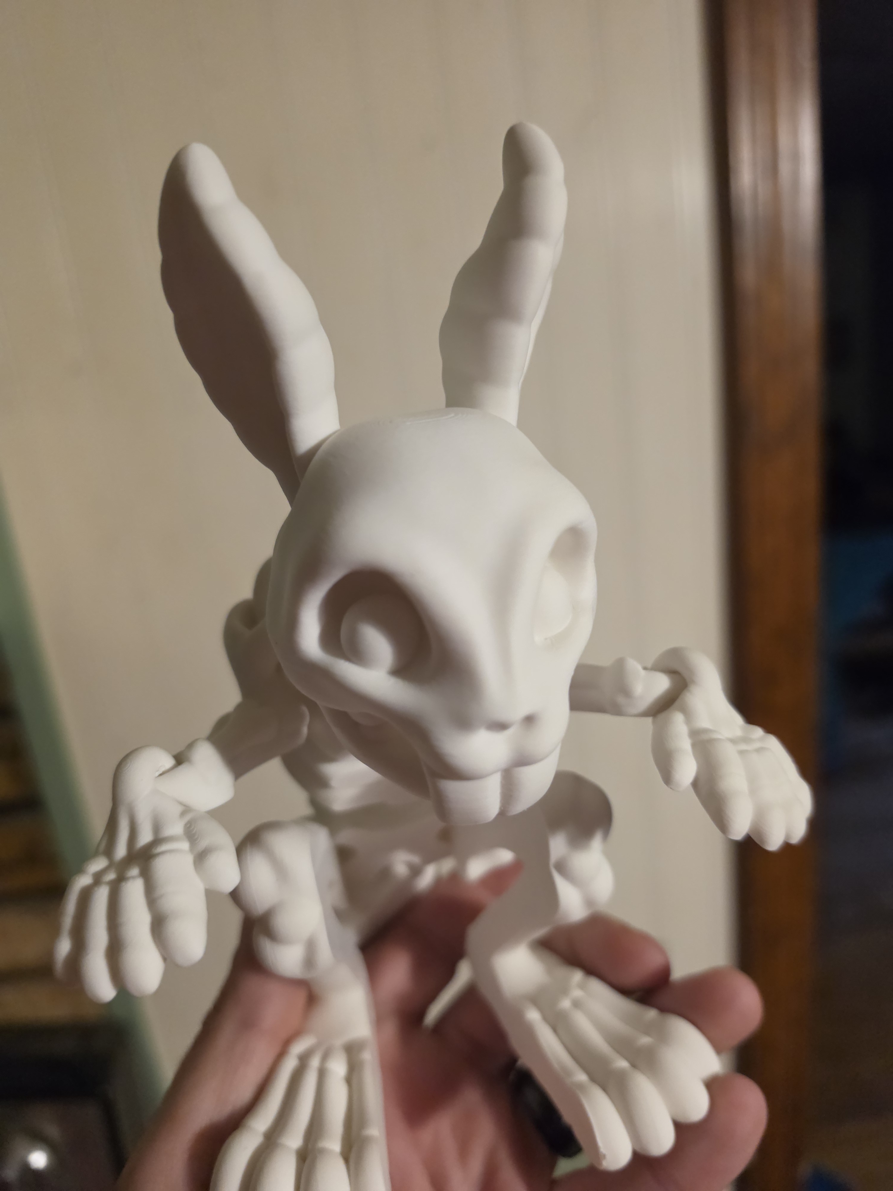 White bunny skeleton figure