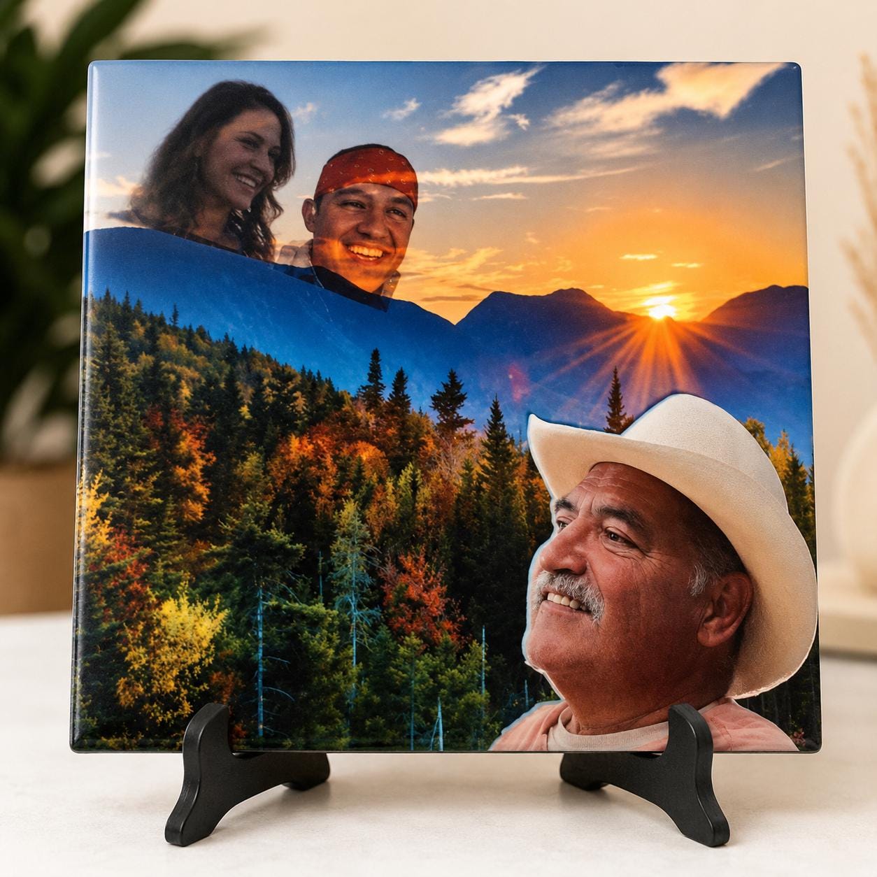 Personalized photo tile made by Dccrafting