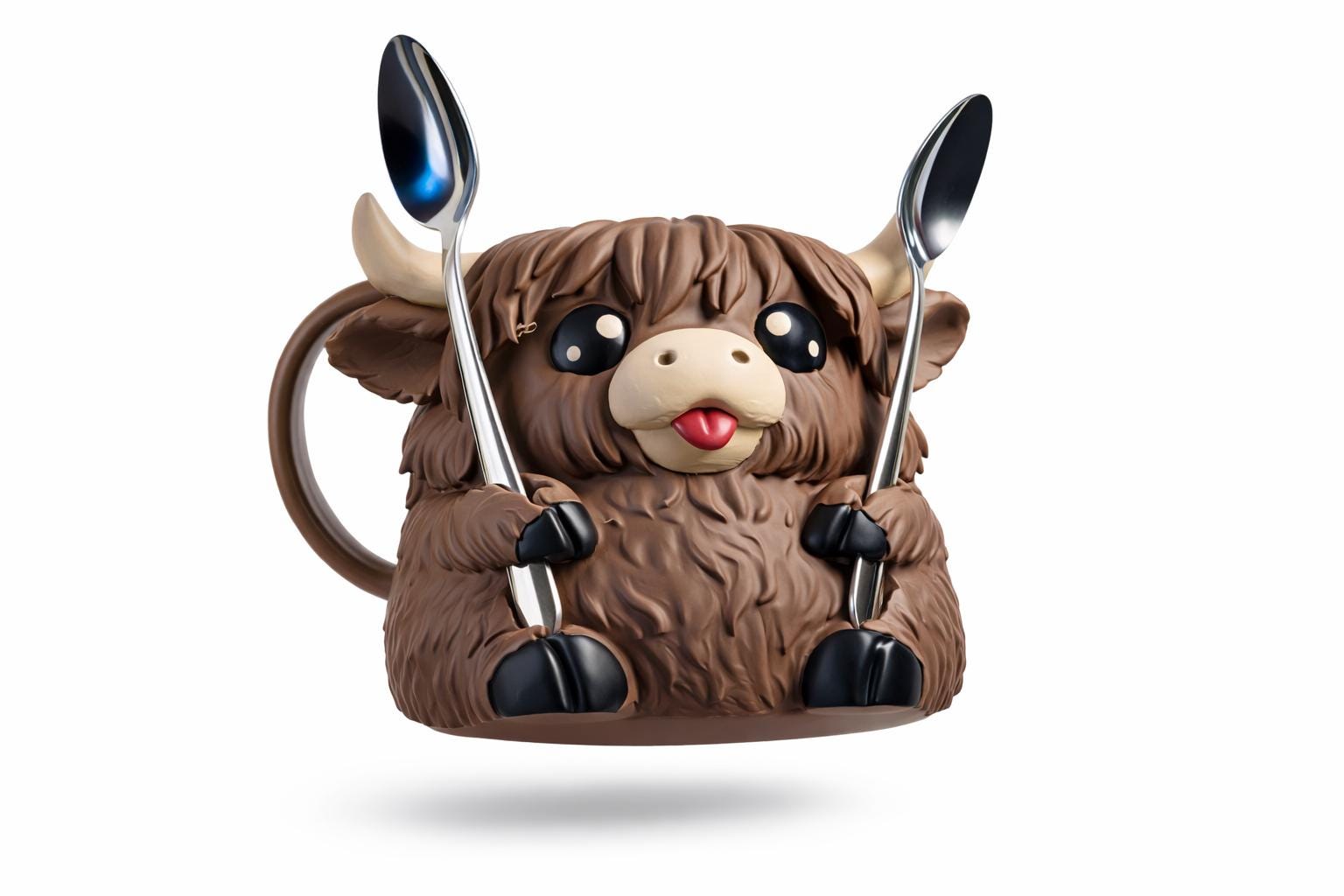 3D printed Highland cow ice cream holder