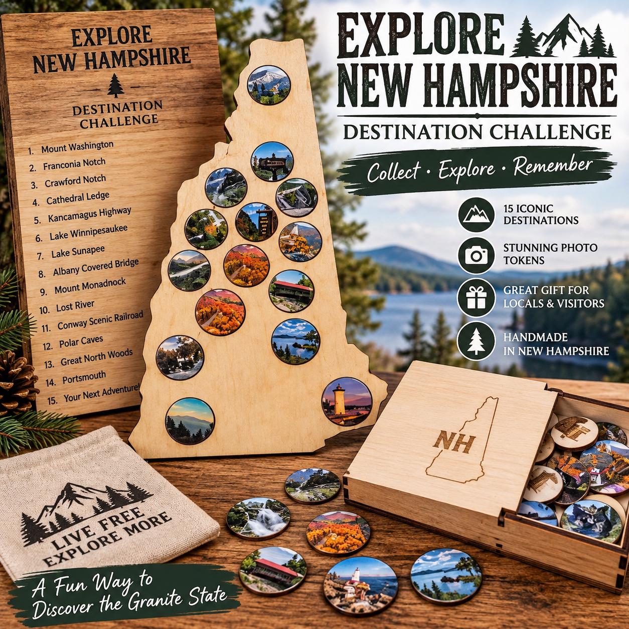 Dccrafting New Hampshire travel challenge map