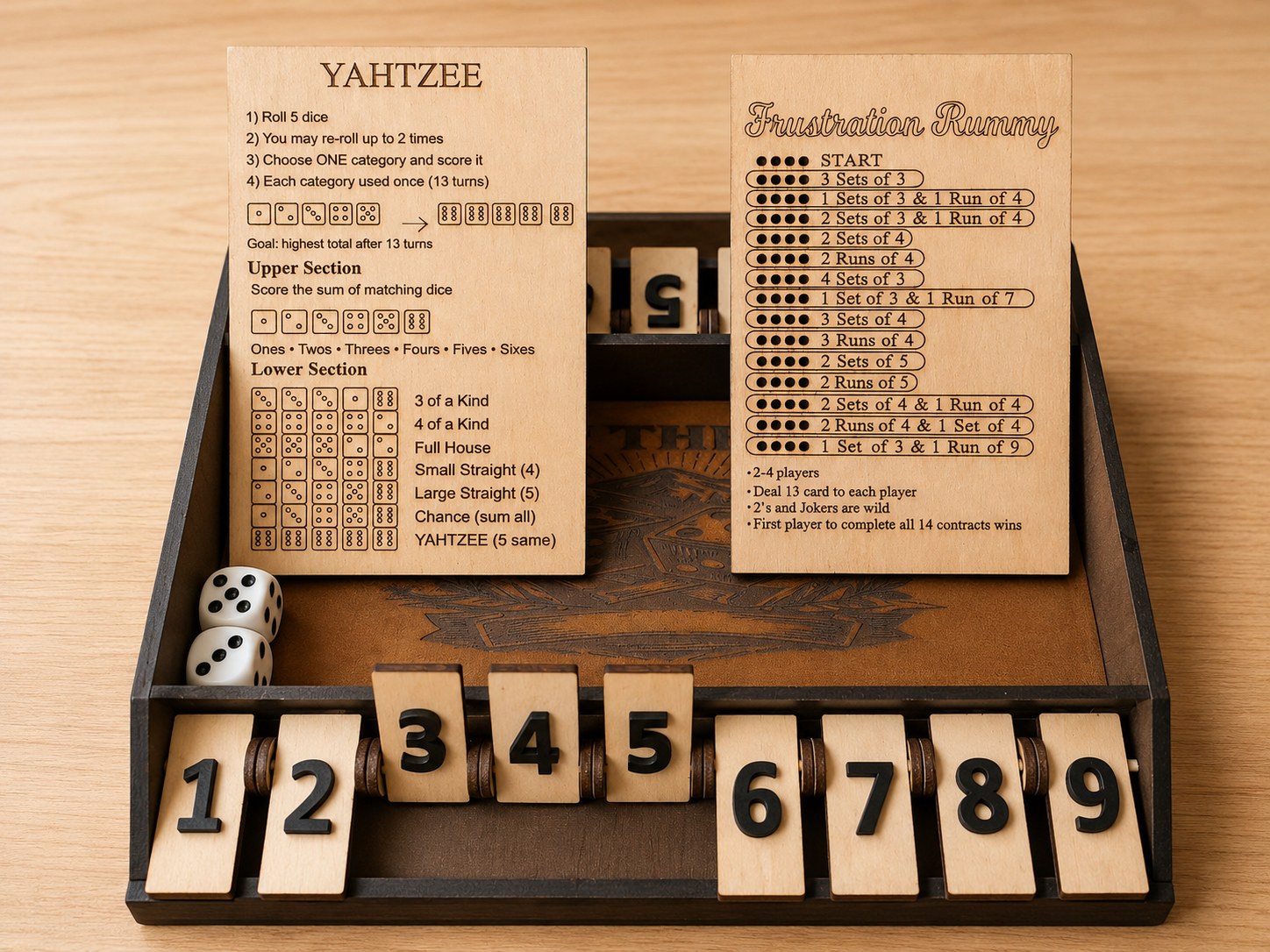 Shut the Box game set