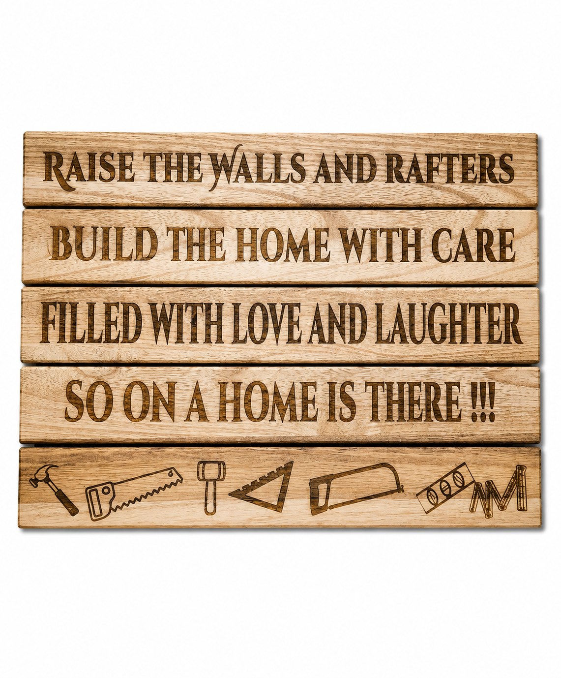 Personalized home quote plaque