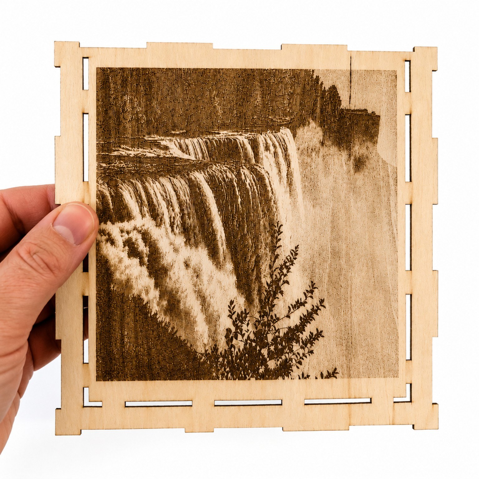 Layered waterfall wall art