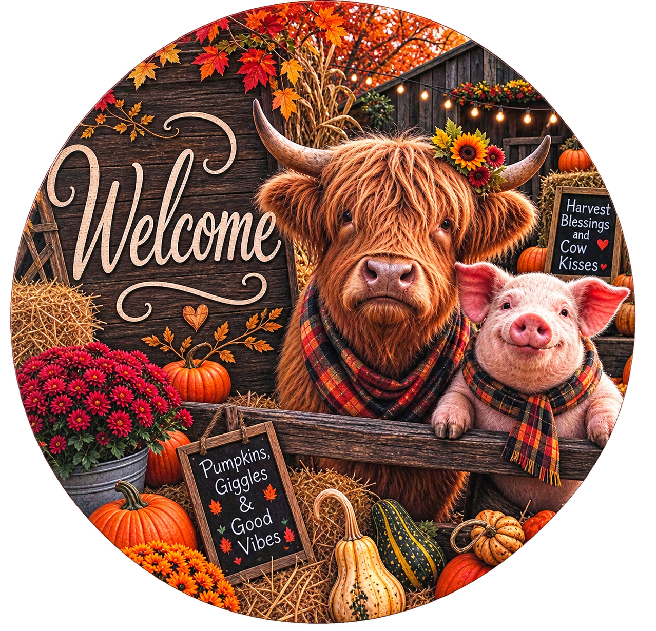 Welcome Highland cow design