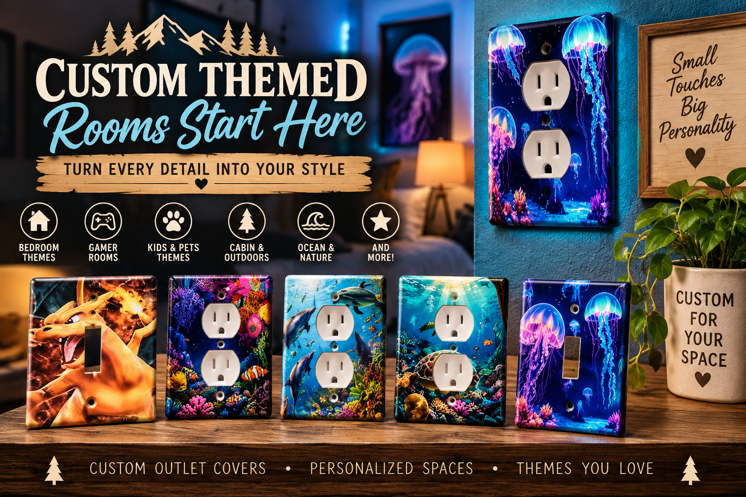 Custom themed room printing collection