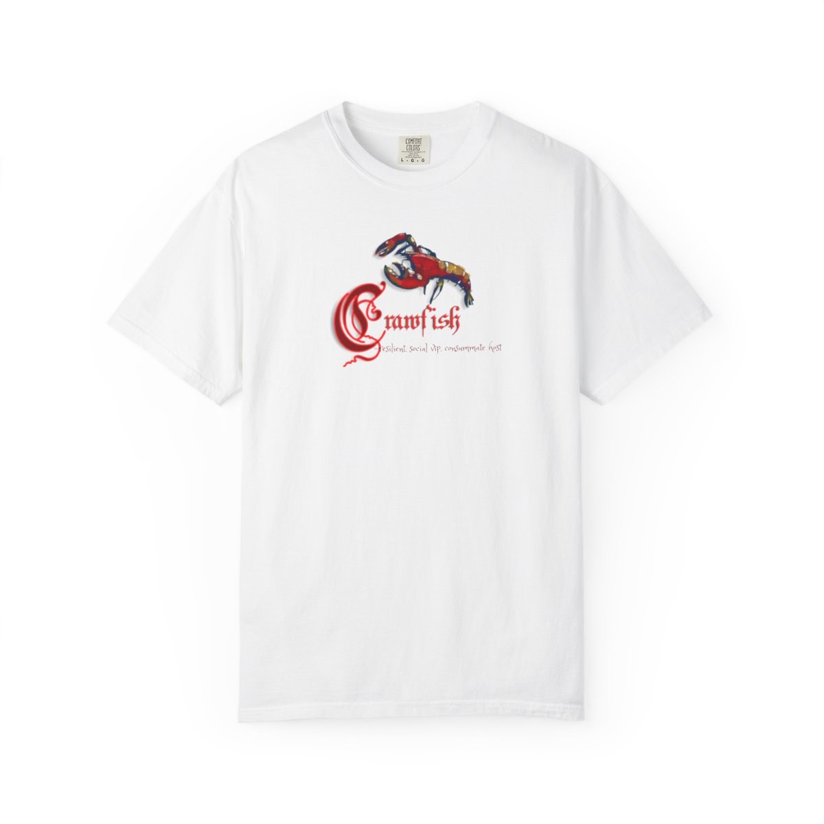 CRAWFISH symbol- Comfort Colors, Garment Dyed, 100% ring-spun cotton Unisex tee, Casual Wear, New Orleans gift ideas