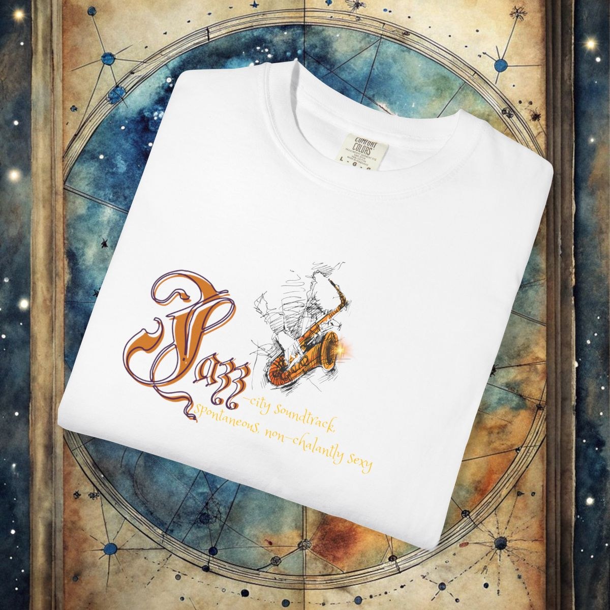 Jazz symbol- Comfort Colors, Garment-Dyed, 100% ring spun cotton Unisex tee, Relaxed Casual fit, New Orleans gift ideas