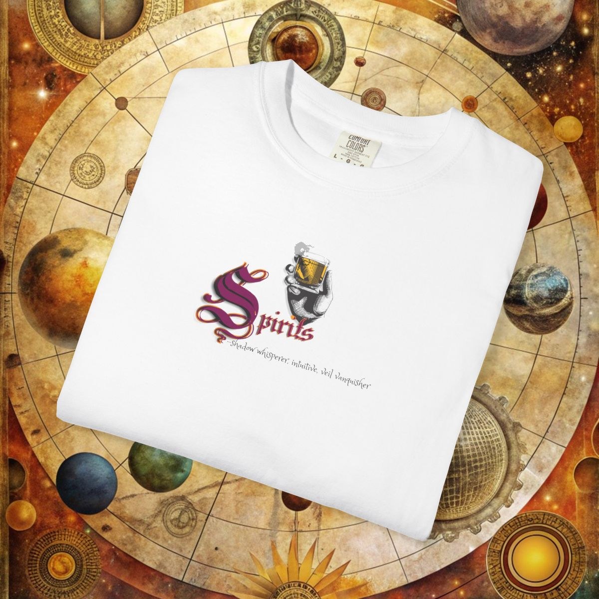 SPIRITS symbol- Comfort Colors, Garment Dyed, 100% ring-spun cotton Unisex tee, Casual Wear, New Orleans gift ideas