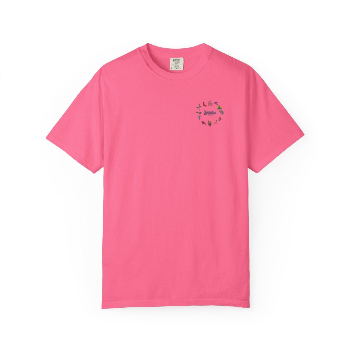 ZEAUXDIAC Geo-logical map Comfort Colors Garment-Dyed T-Shirt for natives and fans of New Orleans, Casual Core Fit Tee, Gift ideas for Astrology Enthusiasts, Star Seed Seekers and Good Vibration...