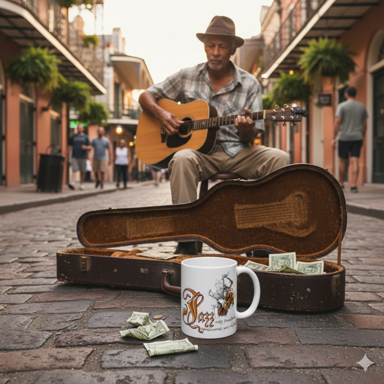 ZEAUXDIAC Jazz Mug | Celestial Astrology &amp; New Orleans Art Ceramic Mug - Perfect for Coffee Lovers, Musicians, Jazz Enthusiasts, Gift for Him/Her, Unique Home Decor