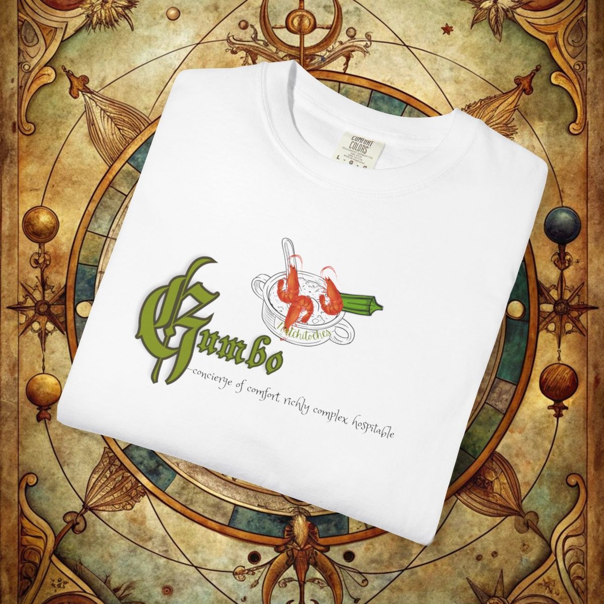 Zeauxdiac sign GUMBO- Comfort Colors, Garment Dyed, 100% ring-spun cotton Unisex tee, Casual Wear, New Orleans gift ideas