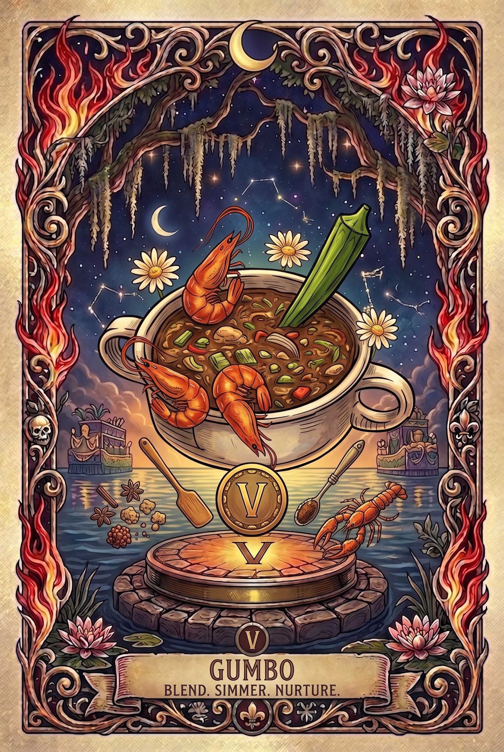 Gumbo Zeauxdiac sign artwork