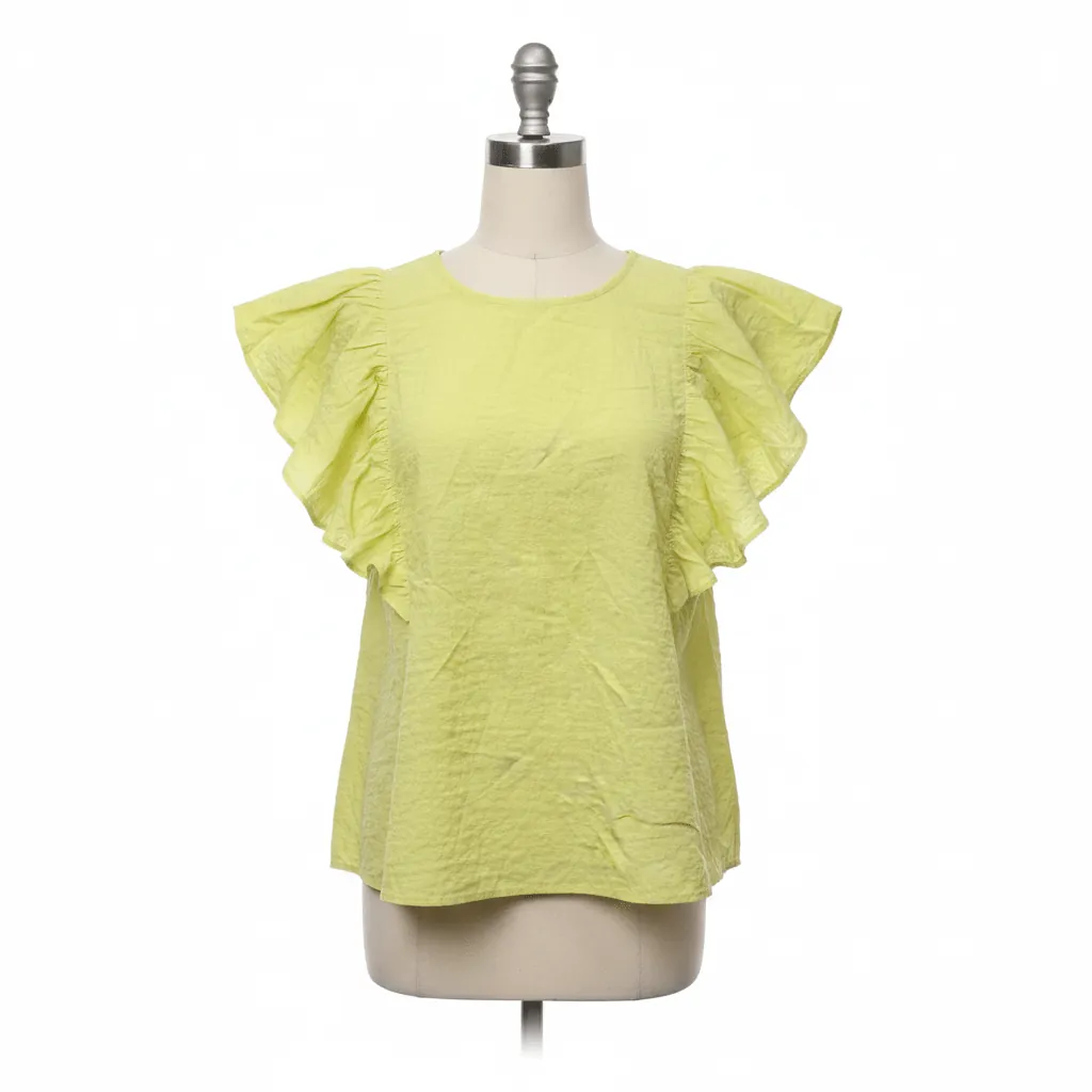 Lime Green Ruffle Sleeve Blouse by Target