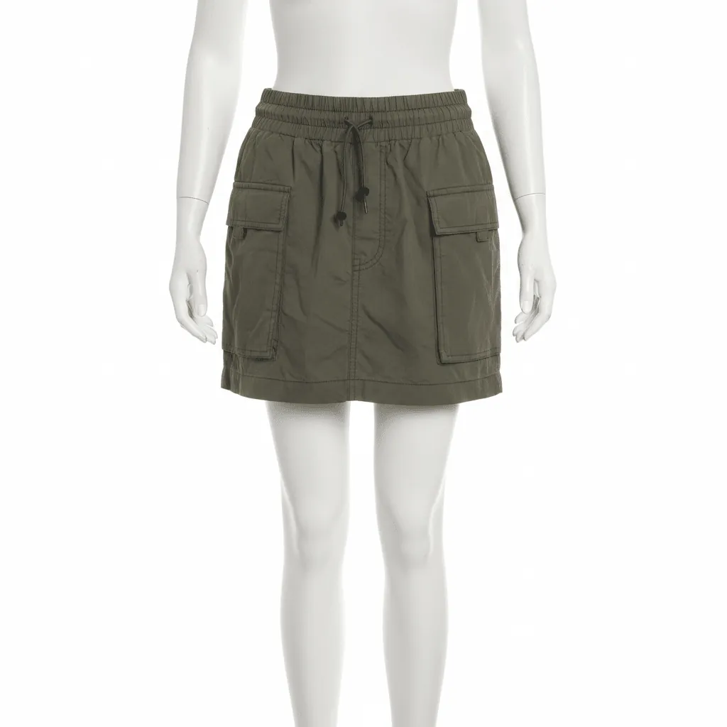 Olive Cargo Mini Skirt by Wild Fable