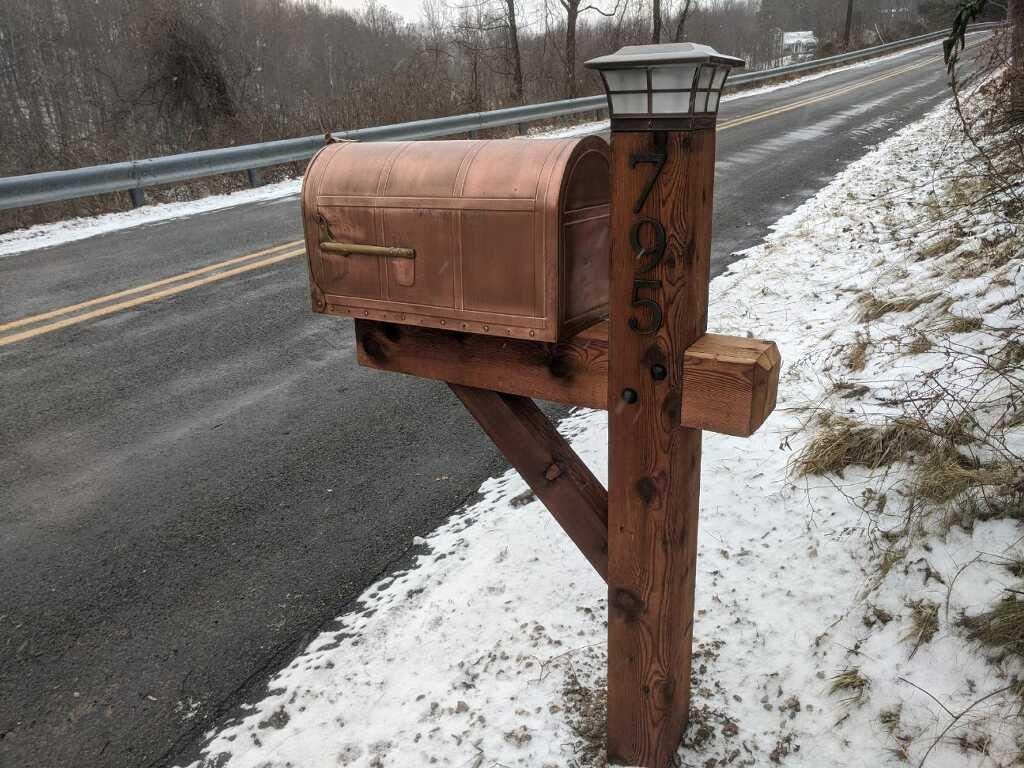 Farmhouse Cedar Mailbox Post: Modern Rustic 6x6 Wood Post, view 5